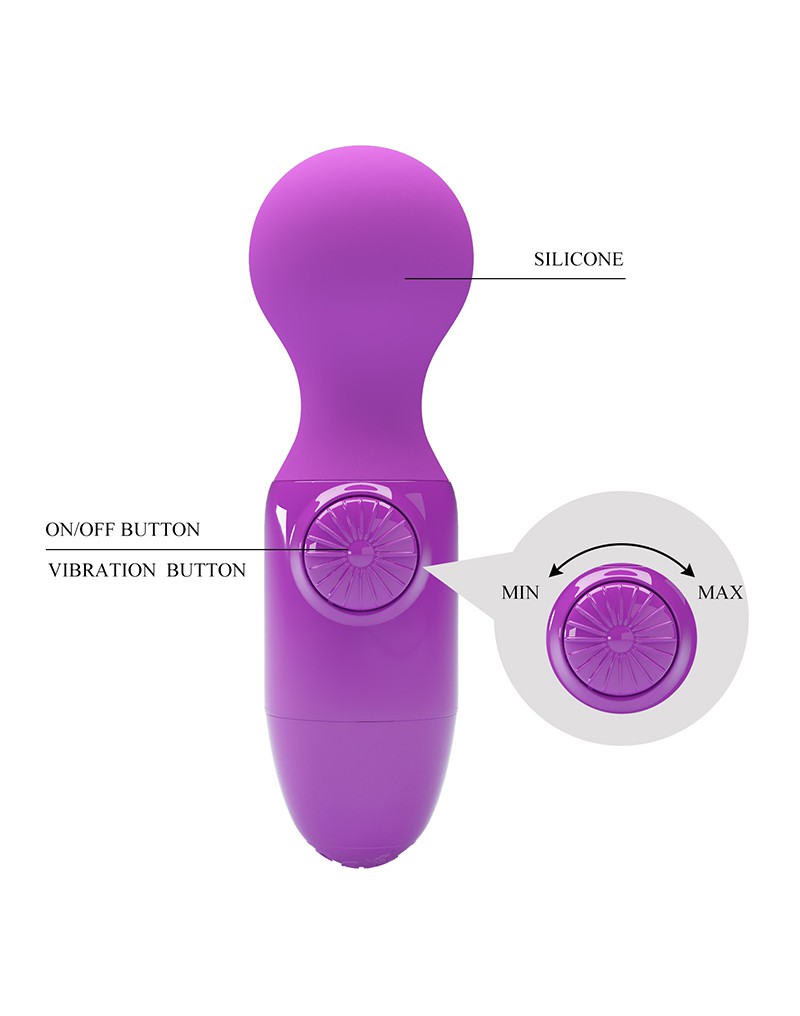 Vibrator Wand Multispeed Little Cute, Mov, #4, Erotic24.ro