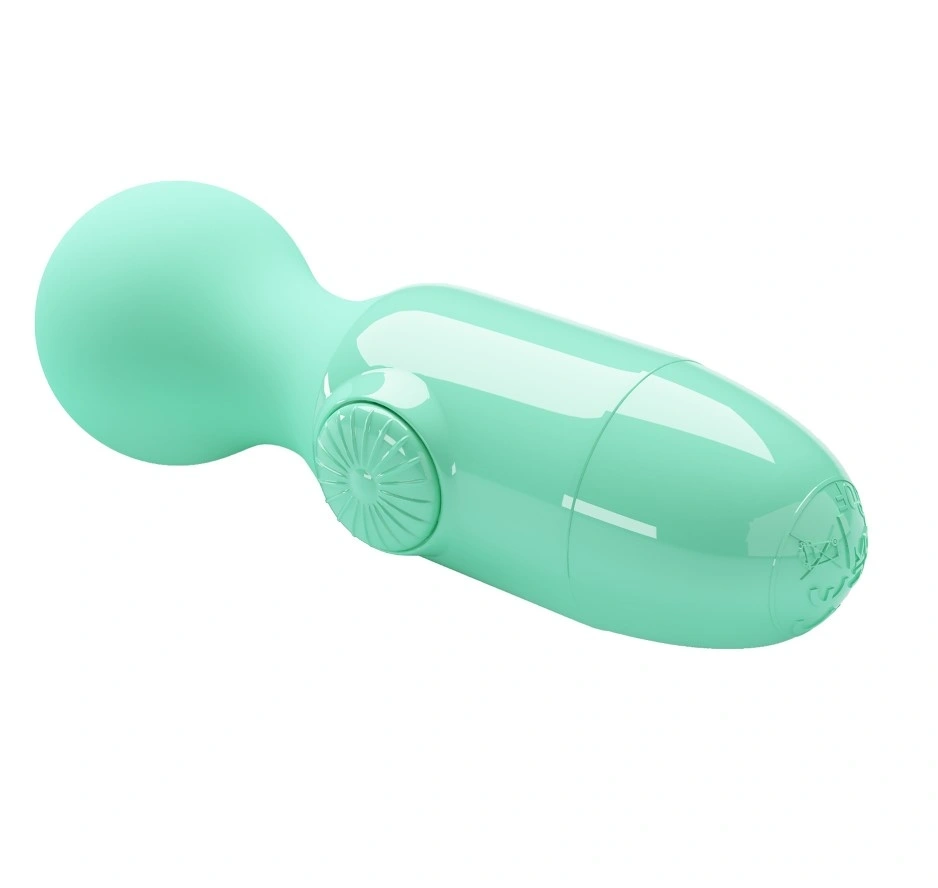 Vibrator Wand Multispeed Little Cute Mini Stick, Silicon, Verde, #3, Erotic24.ro