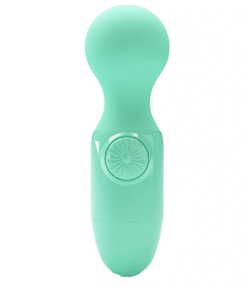 Vibrator Wand Multispeed Little Cute Mini Stick, Silicon, Verde, #2, Erotic24.ro