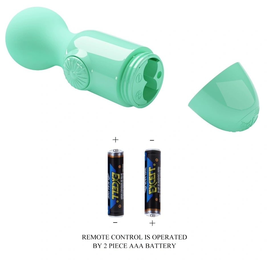 Vibrator Wand Multispeed Little Cute Mini Stick, Silicon, Verde, #5, Erotic24.ro