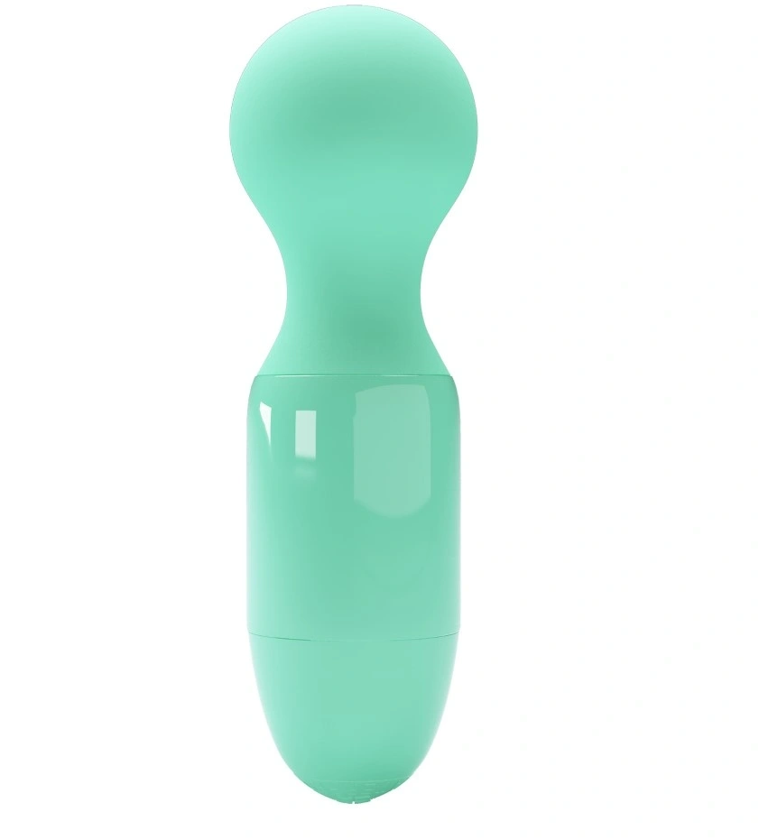 Vibrator Wand Multispeed Little Cute Mini Stick, Silicon, Verde, #4, Erotic24.ro