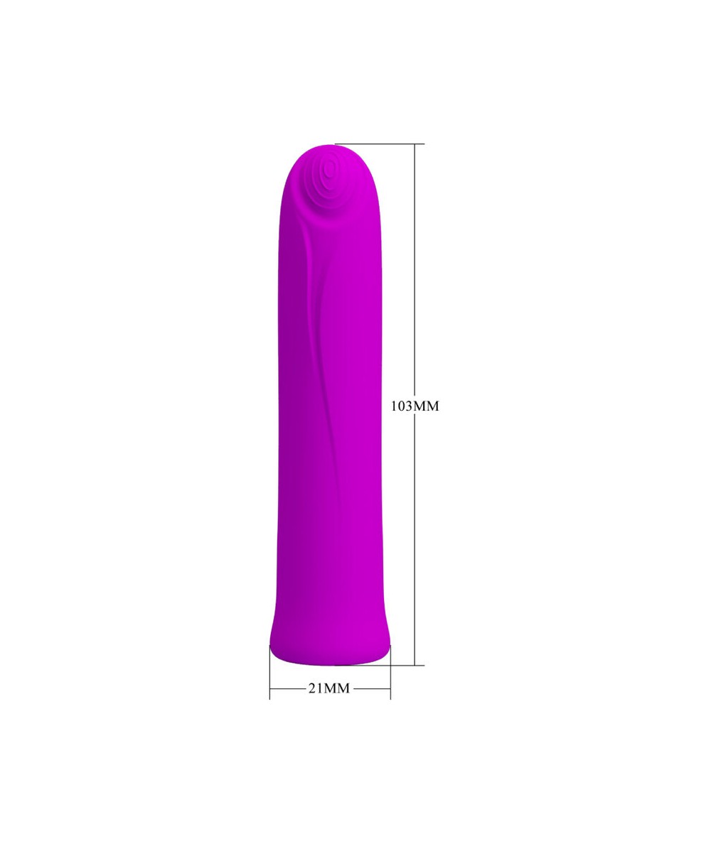 Mini Vibrator Curtis, 12 Moduri Vibratii, Silicon, USB, Mov, 10.3 cm, Nr. 6, Erotic24.ro