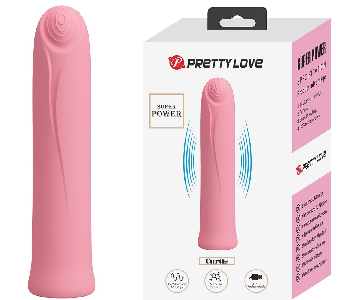 Mini Vibrator Curtis, 12 Moduri Vibratii in SexShop KUR Romania