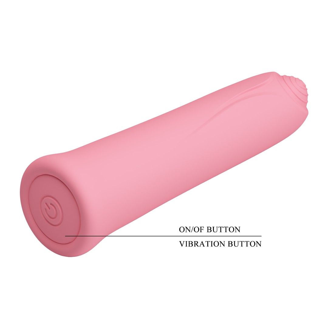 Mini Vibrator Curtis, 12 Moduri Vibratii, Silicon, USB, Roz, 10.3 cm, #6, Erotic24.ro