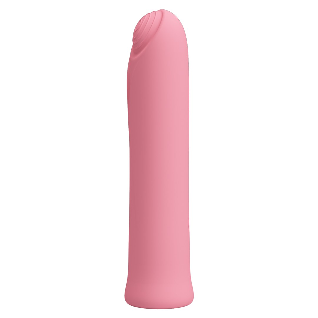 Mini Vibrator Curtis, 12 Moduri Vibratii, Silicon, USB, Roz, 10.3 cm, #3, Erotic24.ro