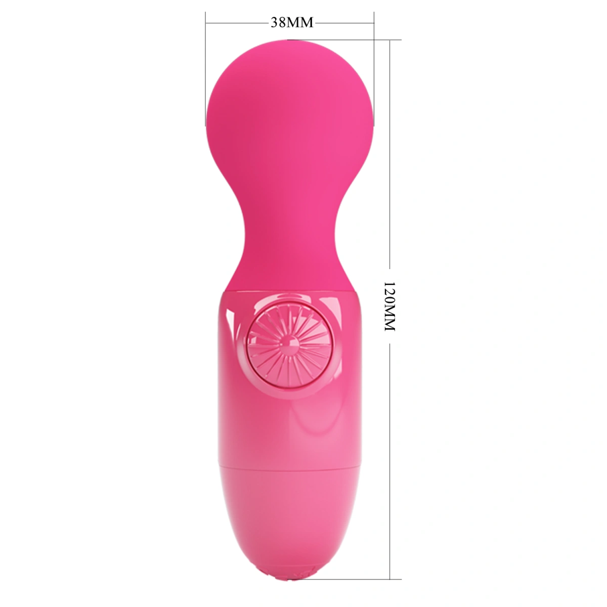 Vibrator Wand Multispeed Little Cute, USB Reincarcabil, Fuchsia, #4, Erotic24.ro