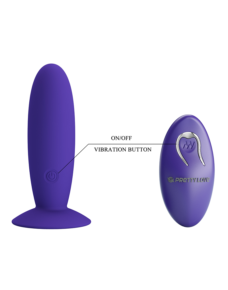 Dop Anal Youth, Remote Control, 12 Moduri Vibratii, Silicon, USB, Violet, 11 cm, #6, Erotic24.ro