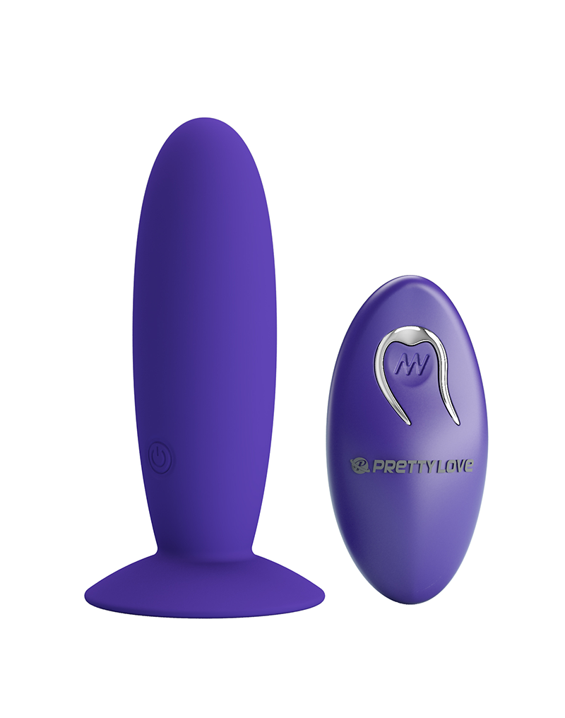 Dop Anal Youth, Remote Control, 12 Moduri Vibratii, Silicon, USB, Violet, 11 cm, #2, Erotic24.ro
