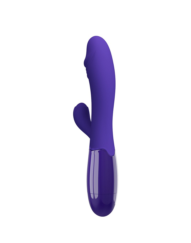 Vibrator Iepuras Snappy Youth, 30 Moduri Vibratii, Silicon, USB, Violet, 19 cm, Nr. 3, Erotic24.ro