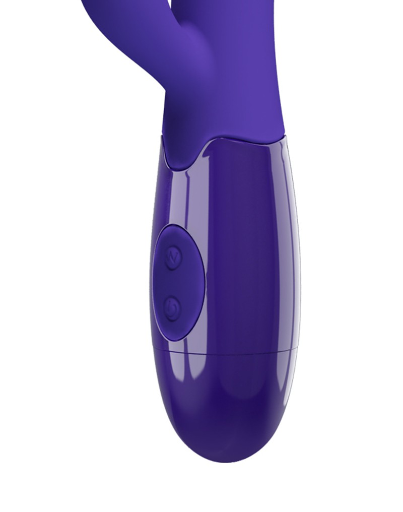 Vibrator Iepuras Snappy Youth, 30 Moduri Vibratii, Silicon, USB, Violet, 19 cm, Nr. 7, Erotic24.ro