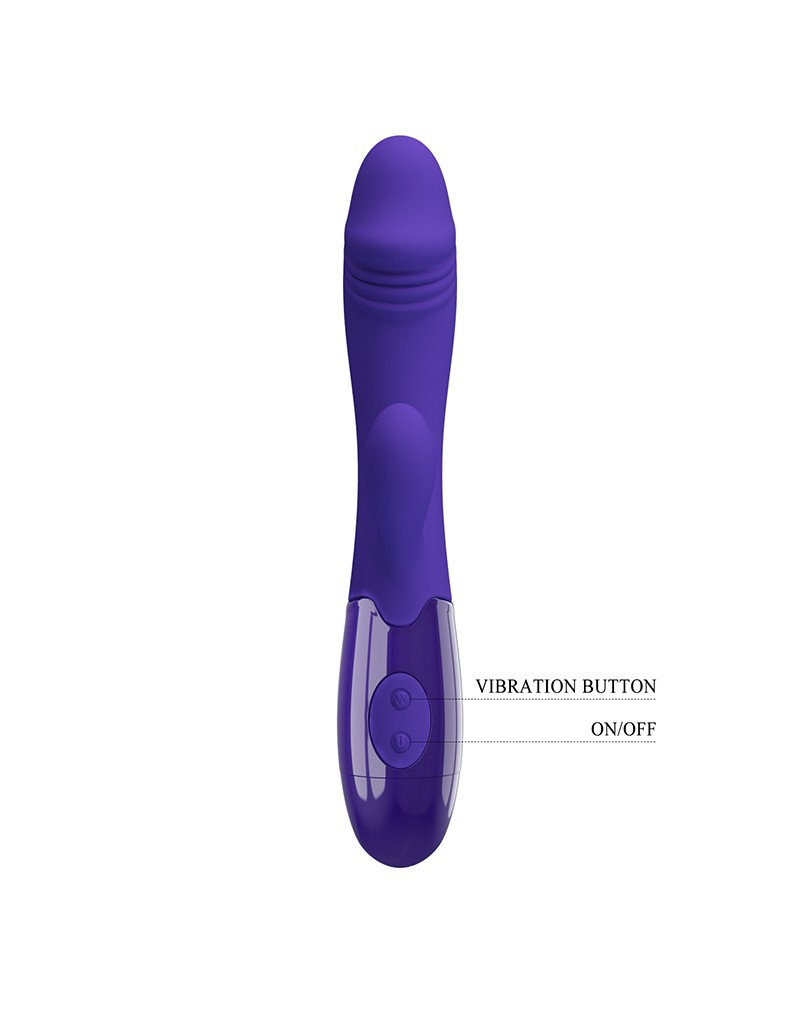 Vibrator Iepuras Snappy Youth, 30 Moduri Vibratii, Silicon, USB, Violet, 19 cm, Nr. 9, Erotic24.ro