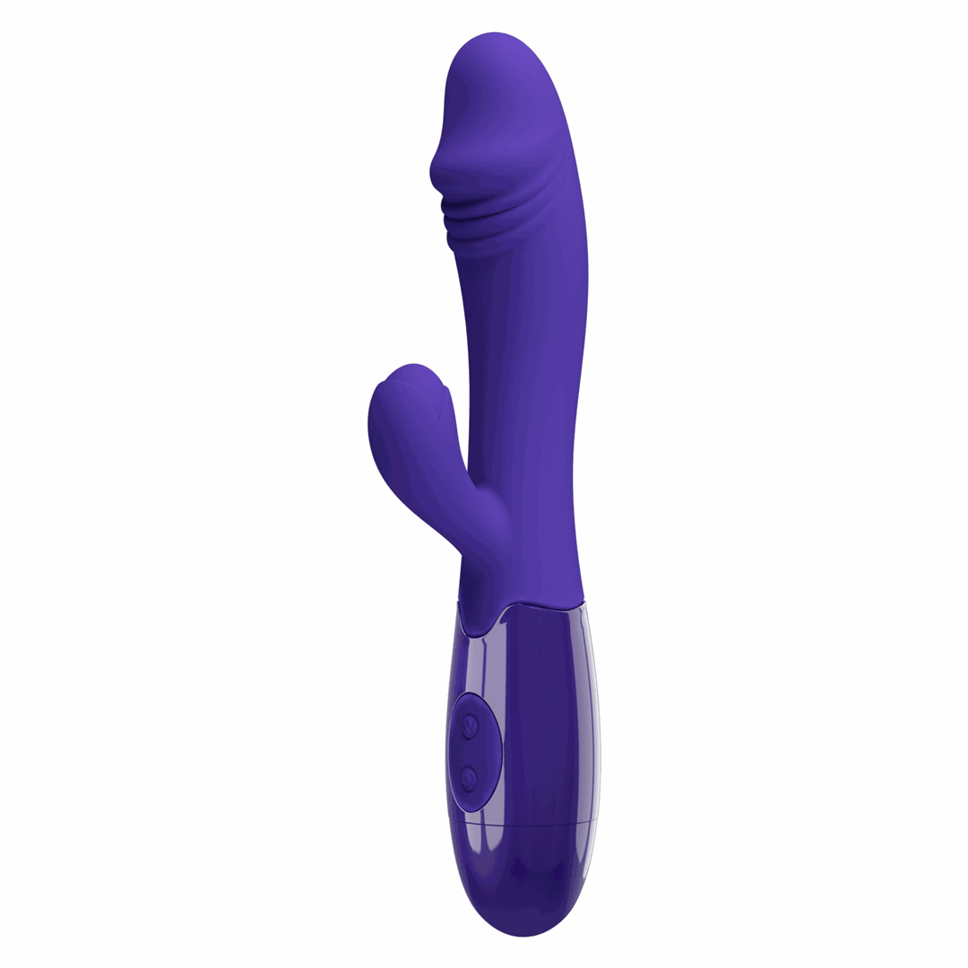 Vibrator Iepuras Snappy Youth, 30 Moduri Vibratii, Silicon, USB, Violet, 19 cm, Nr. 8, Erotic24.ro