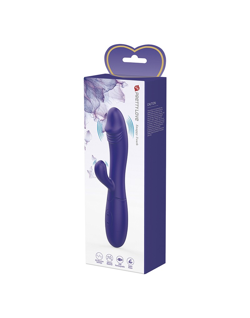 Vibrator Iepuras Snappy Youth, 30 Moduri Vibratii, Silicon, USB, Violet, 19 cm, Nr. 11, Erotic24.ro