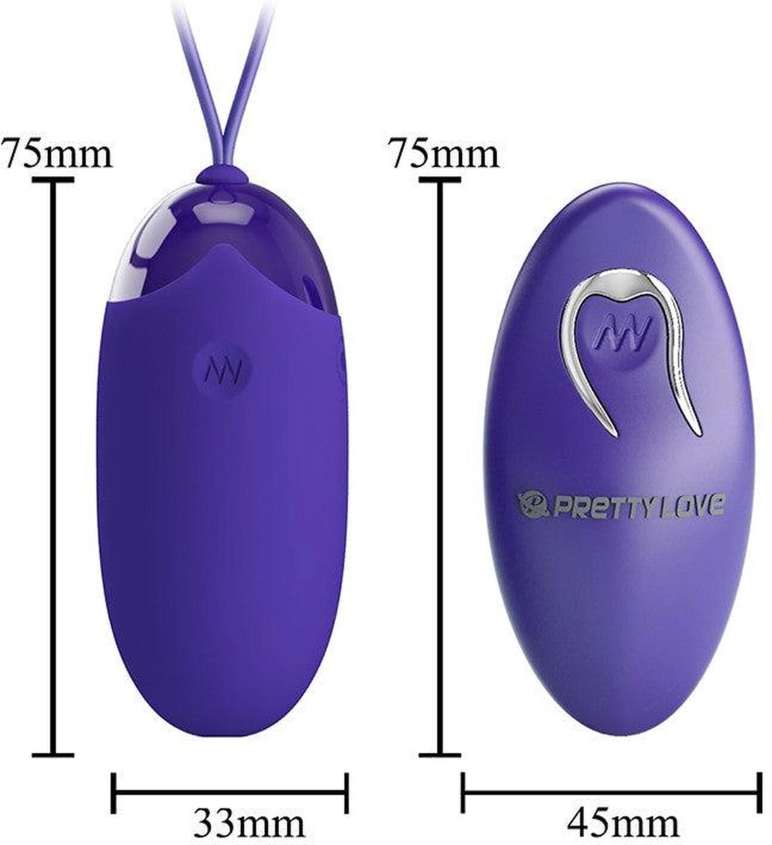 Ou Vibrator Berger Youth, 12 Moduri Vibratii, Remote Control, Silicon, USB, Violet, #9, Erotic24.ro