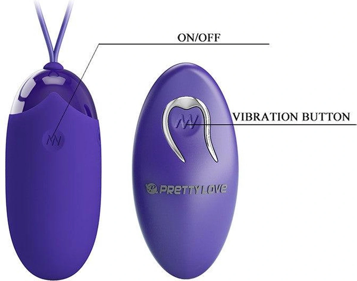 Ou Vibrator Berger Youth, 12 Moduri Vibratii, Remote Control, Silicon, USB, Violet, #7, Erotic24.ro