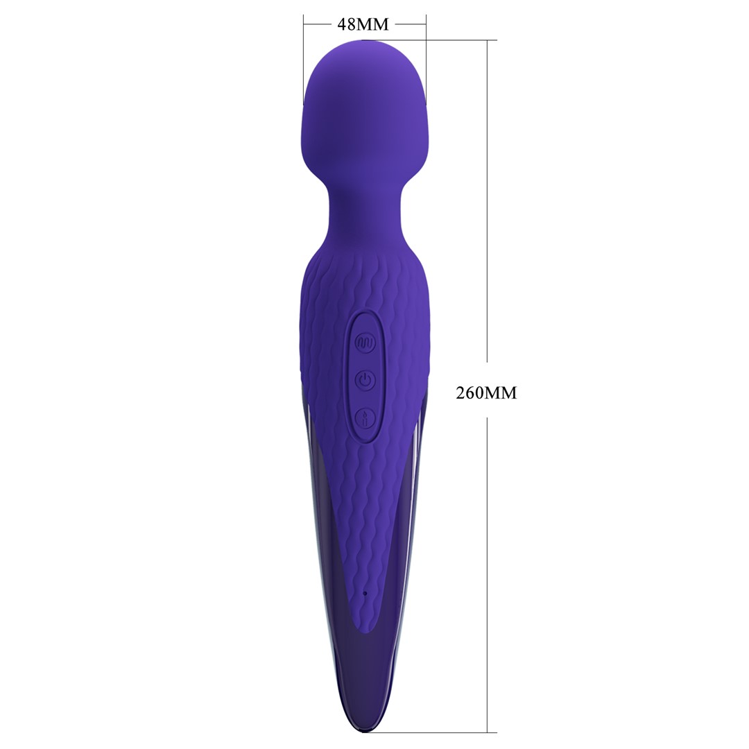 Vibrator Masaj Anthony Youth, 7 Moduri Vibratii & 5 Intensitati Viteza, Silicon, USB, Violet, 26 cm, #9, Erotic24.ro