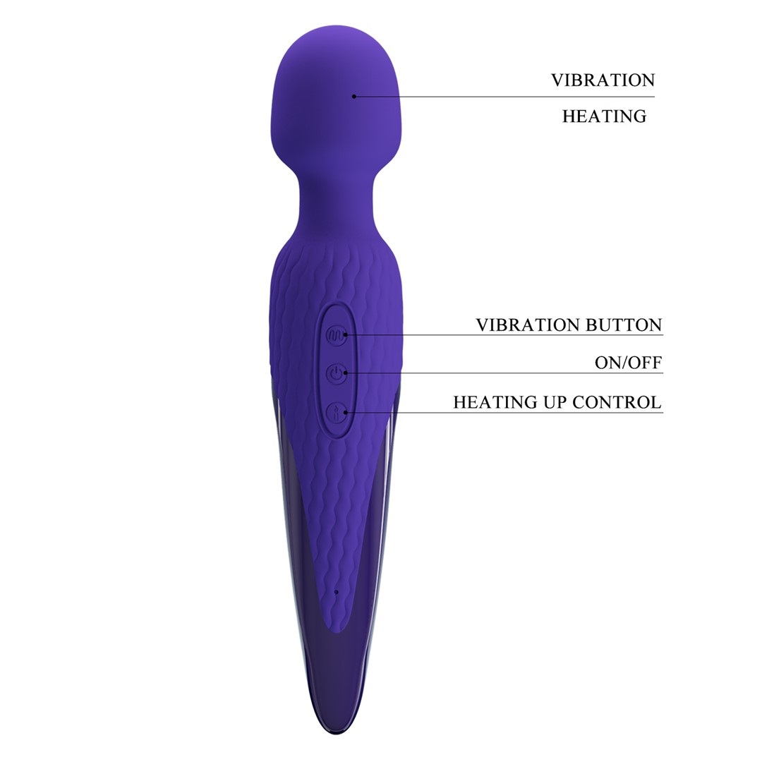 Vibrator Masaj Anthony Youth, 7 Moduri Vibratii & 5 Intensitati Viteza, Silicon, USB, Violet, 26 cm, #7, Erotic24.ro