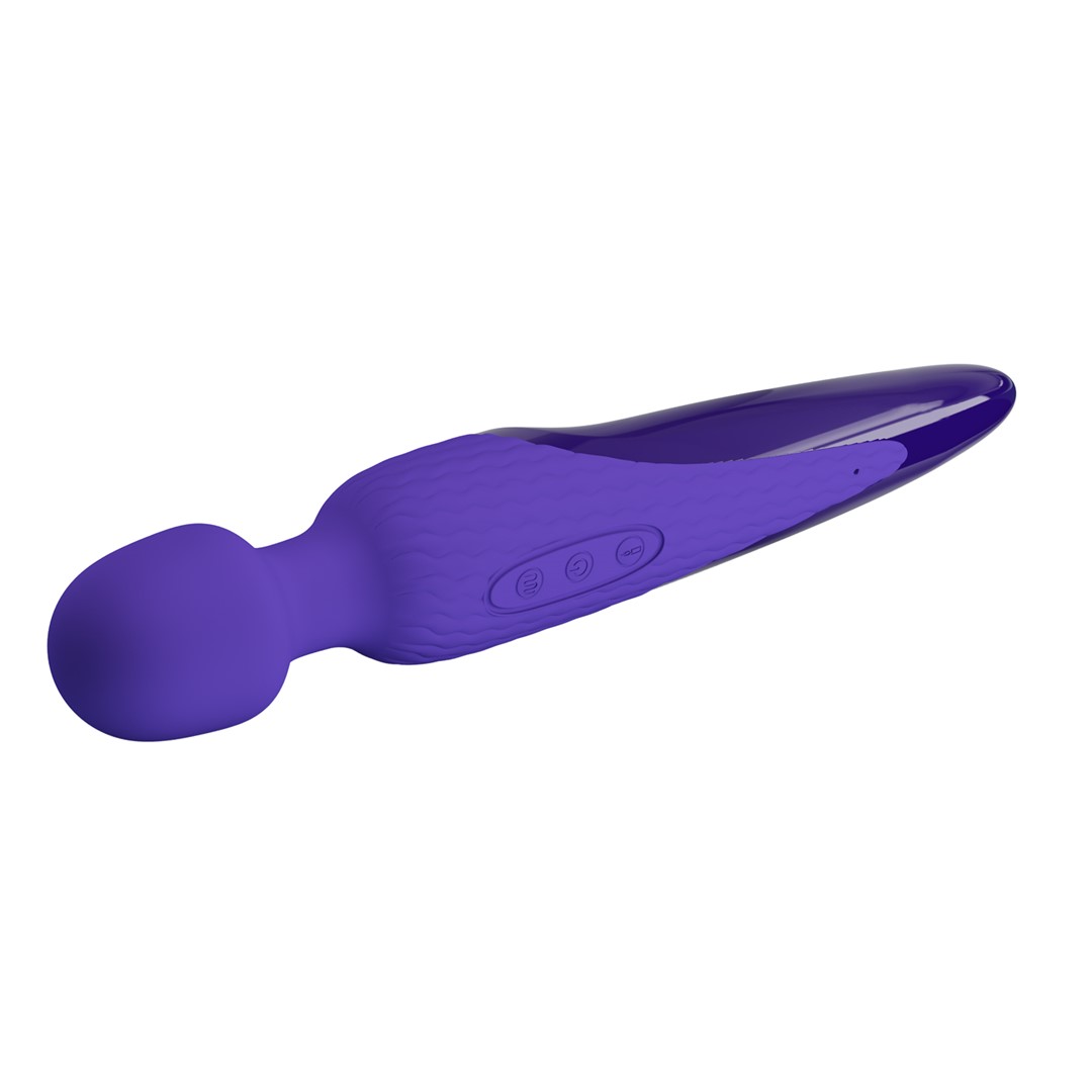 Vibrator Masaj Anthony Youth, 7 Moduri Vibratii & 5 Intensitati Viteza, Silicon, USB, Violet, 26 cm, #5, Erotic24.ro