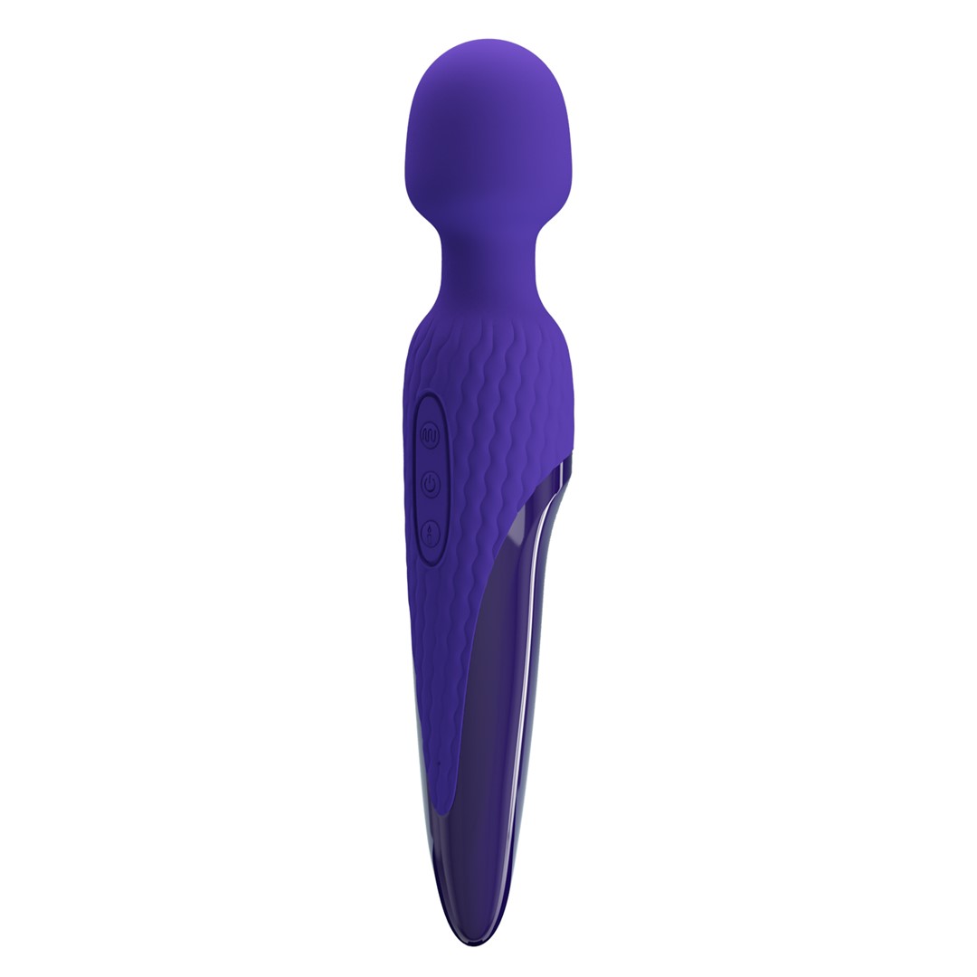 Vibrator Masaj Anthony Youth, 7 Moduri Vibratii & 5 Intensitati Viteza, Silicon, USB, Violet, 26 cm, #2, Erotic24.ro