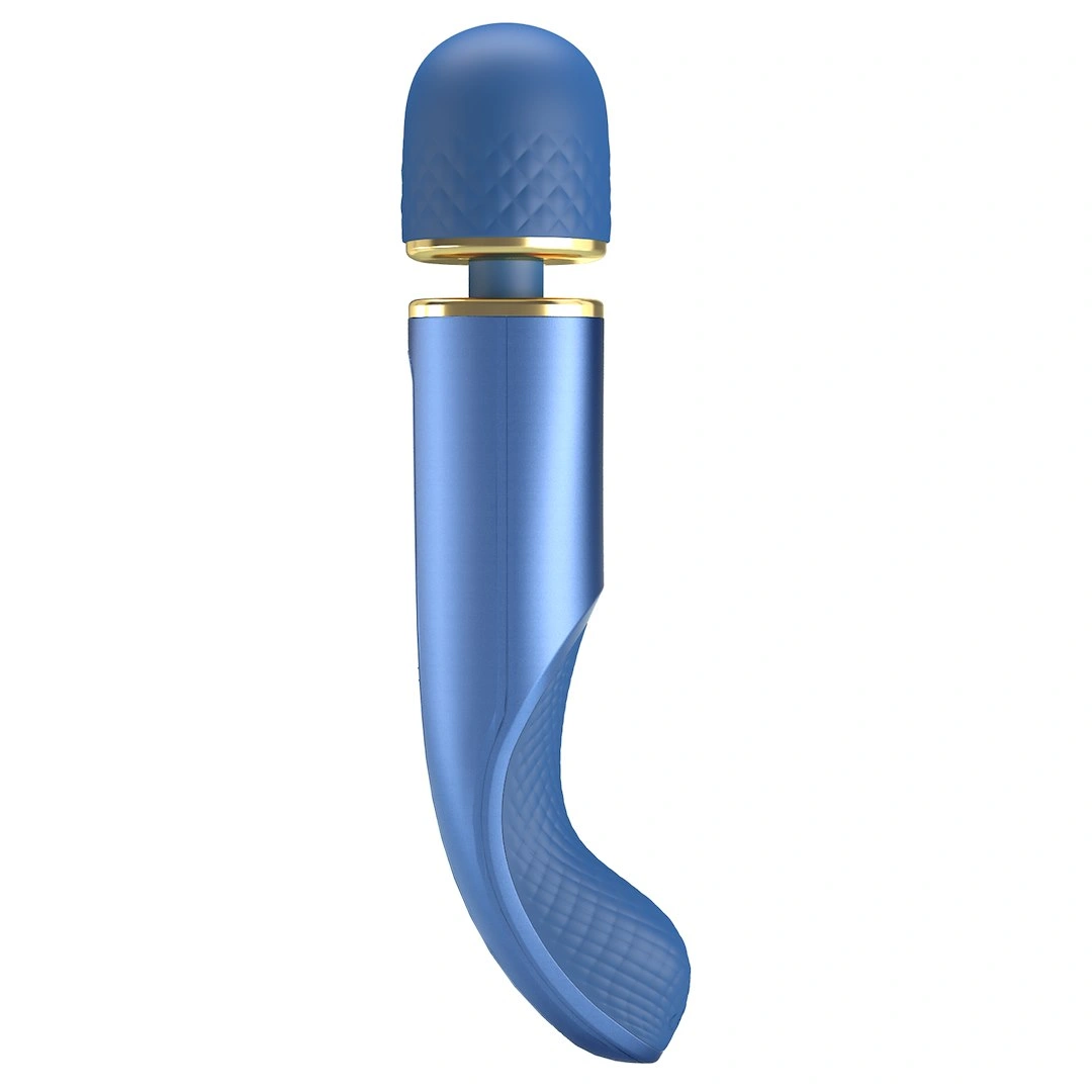 Vibrator Masaj Pretty Love Colorful Massager, 7 Moduri Vibratii, 5 Viteze, Silicon, USB, Albastru, 24 cm, #4, Erotic24.ro