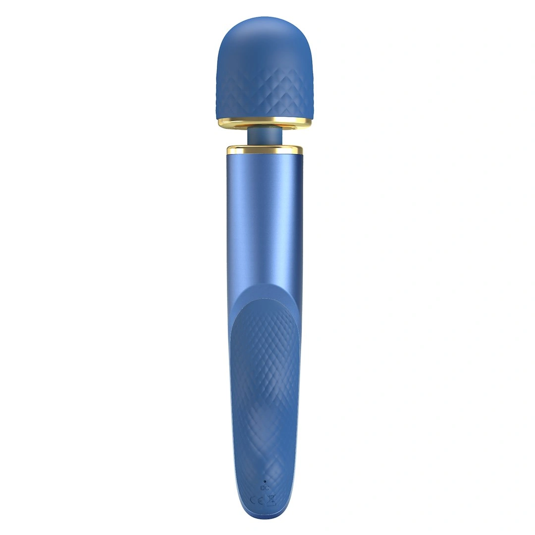 Vibrator Masaj Pretty Love Colorful Massager, 7 Moduri Vibratii, 5 Viteze, Silicon, USB, Albastru, 24 cm, #6, Erotic24.ro