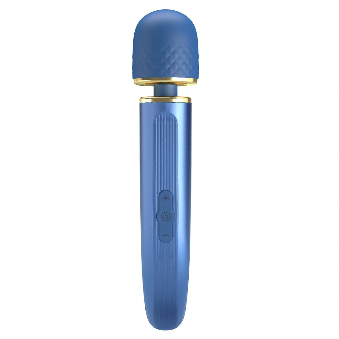 Vibrator Masaj Pretty Love Colorful Massager, 7 Moduri Vibratii, 5 Viteze, Silicon, USB, Albastru, 24 cm, #5, Erotic24.ro