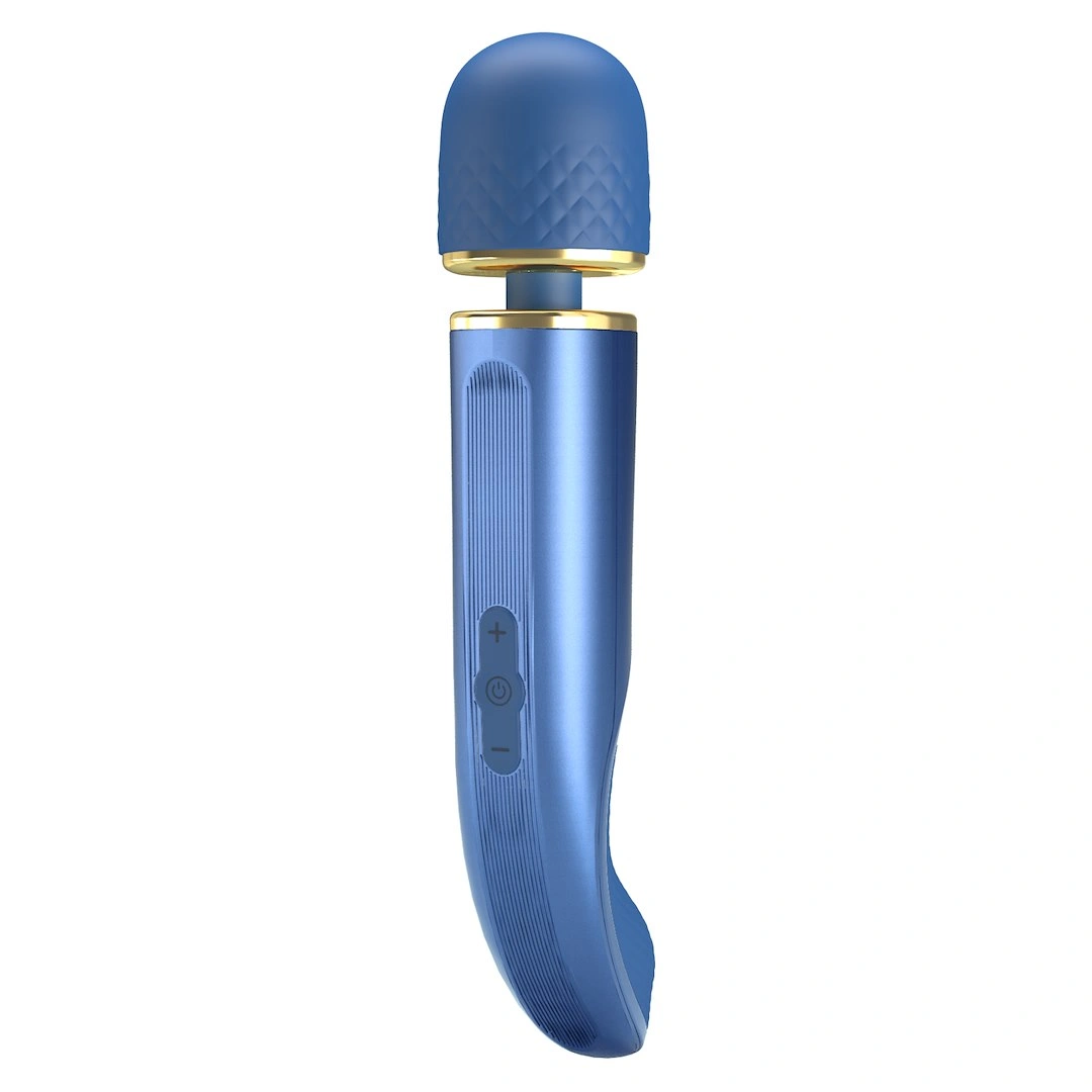 Vibrator Masaj Pretty Love Colorful Massager, 7 Moduri Vibratii, 5 Viteze, Silicon, USB, Albastru, 24 cm, #2, Erotic24.ro