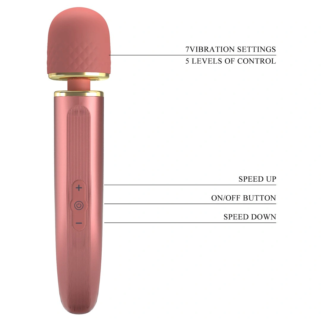 Vibrator Masaj Pretty Love Interesting Massager, 7 Moduri Vibratii, 5 Viteze, Silicon, USB, Roz, 29 cm, #7, Erotic24.ro