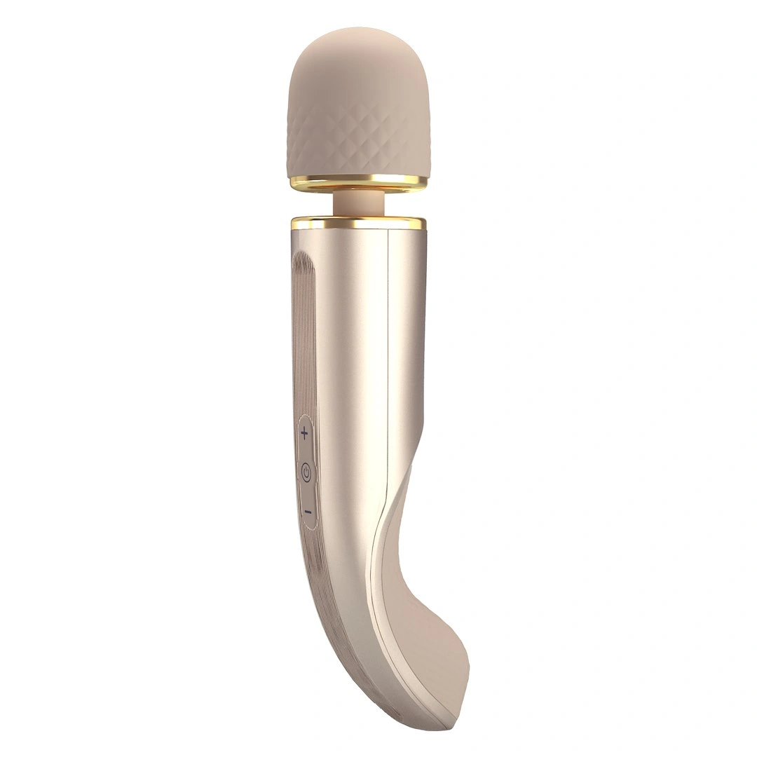 Vibrator Masaj Pretty Love Interesting Massager, 7 Moduri Vibratii, 5 Viteze, Silicon, USB, Auriu, 29 cm, #3, Erotic24.ro