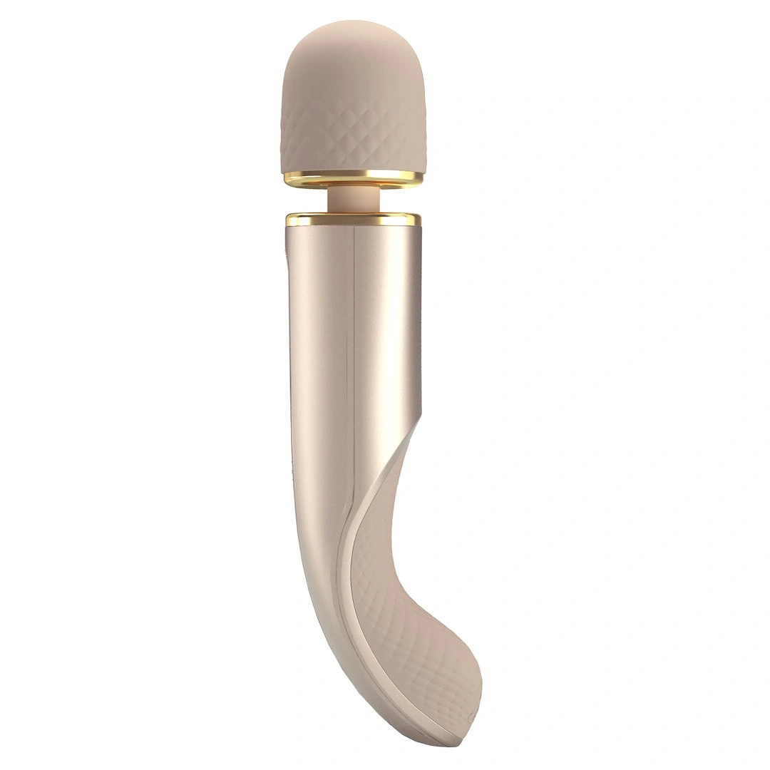 Vibrator Masaj Pretty Love Interesting Massager, 7 Moduri Vibratii, 5 Viteze, Silicon, USB, Auriu, 29 cm, #4, Erotic24.ro