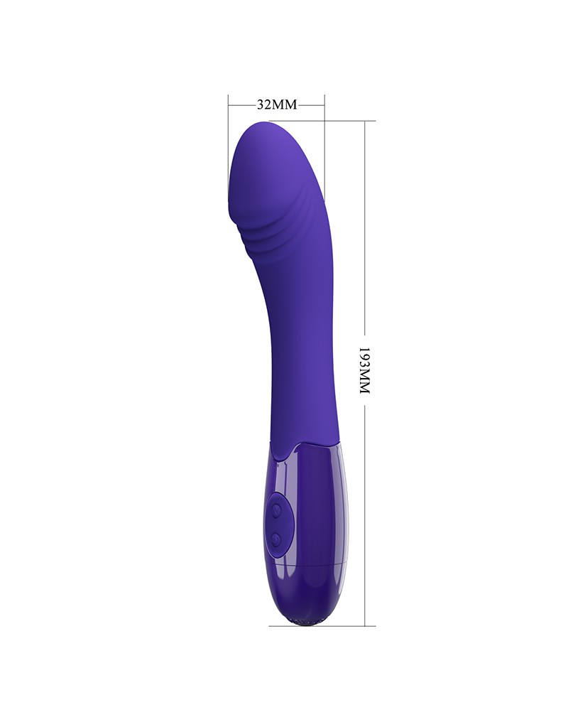 Vibrator Punctul G Elemental Youth, 30 Moduri Vibratii, Silicon, USB, Violet, 19.3 cm, #10, Erotic24.ro