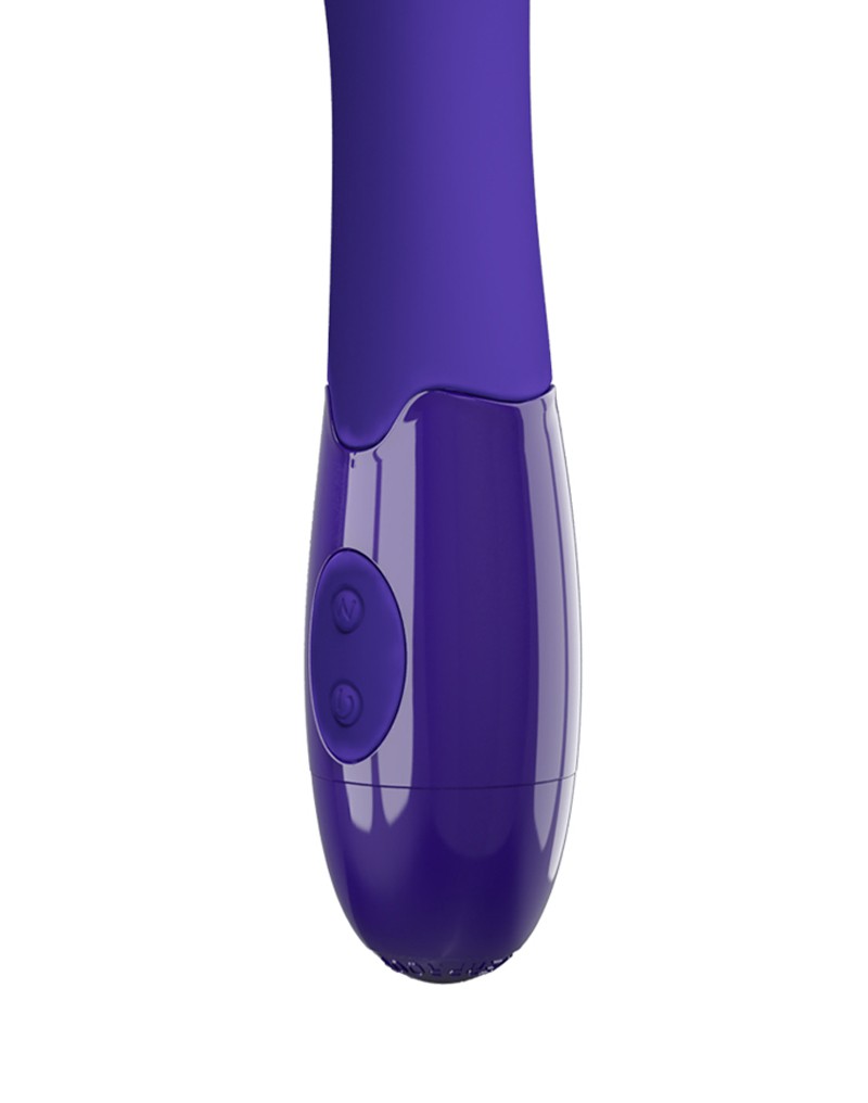 Vibrator Punctul G Elemental Youth, 30 Moduri Vibratii, Silicon, USB, Violet, 19.3 cm, #7, Erotic24.ro
