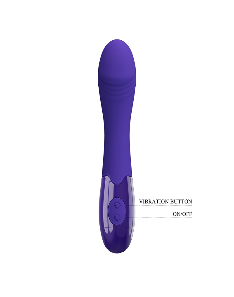 Vibrator Punctul G Elemental Youth, 30 Moduri Vibratii, Silicon, USB, Violet, 19.3 cm, #8, Erotic24.ro
