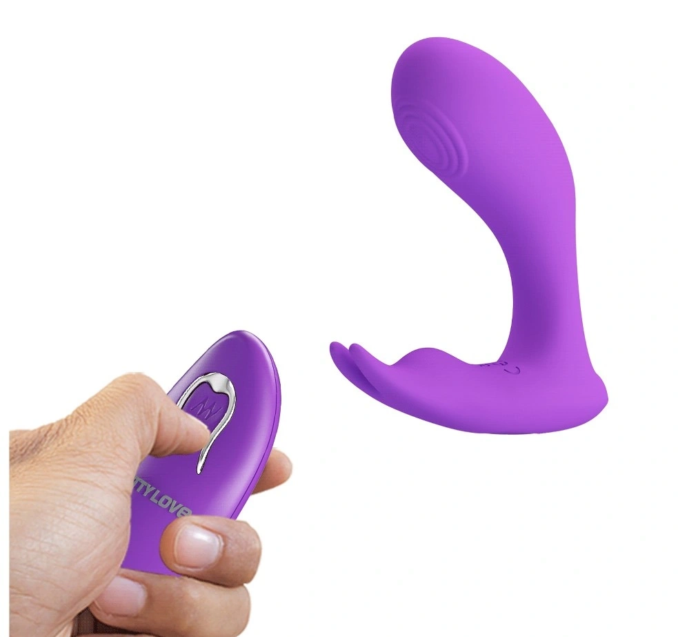 Jucarii Sexuale - Stimulator Idabelle, Remote Control, 12 Moduri Vibratii, 12 Moduri Tapare, Silicon, USB, Mov, 10.1 cm, Erotic24.ro