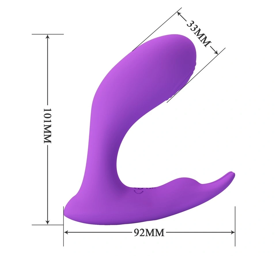 Stimulator Idabelle, Remote Control, 12 Moduri Vibratii, 12 Moduri Tapare, Silicon, USB, Mov, 10.1 cm, #7, Erotic24.ro