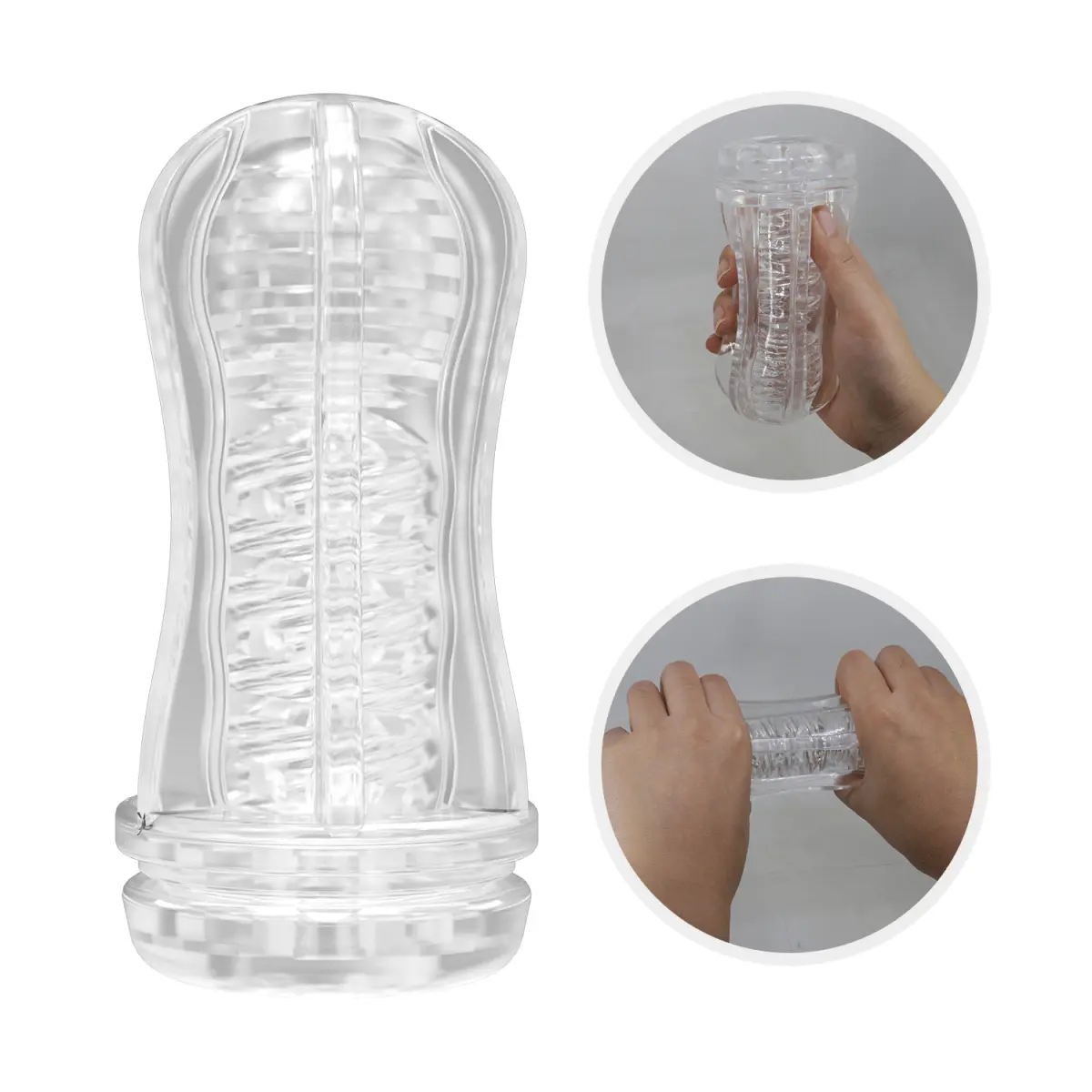 Masturbator Black Hole cu Bila de Intensitate, TPR, Roz, 18 cm, #6, Erotic24.ro