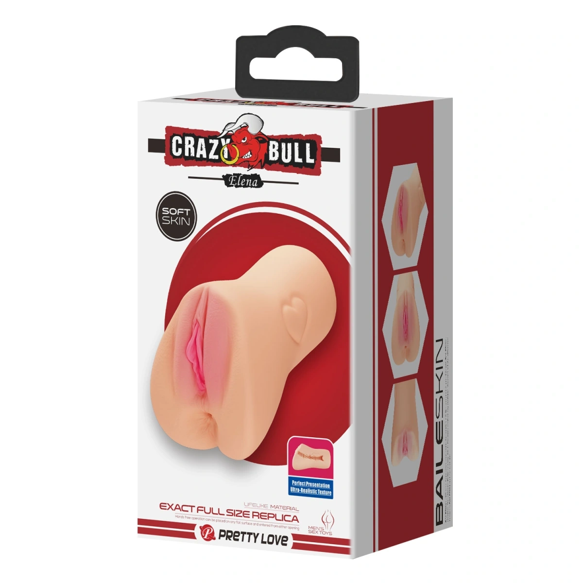Masturbator Pussy Crazy Bull Elena, Soft Skin, Natural, 14.5 cm, Nr. 7, Erotic24.ro