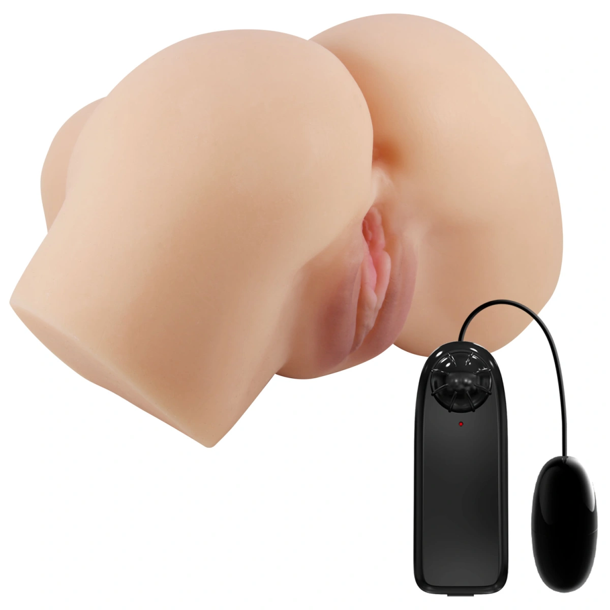 Masturbator Realist Vagin&Anus cu Vibratii Crazy Bull Hailey, Soft Skin, Natural, 1.44 kg