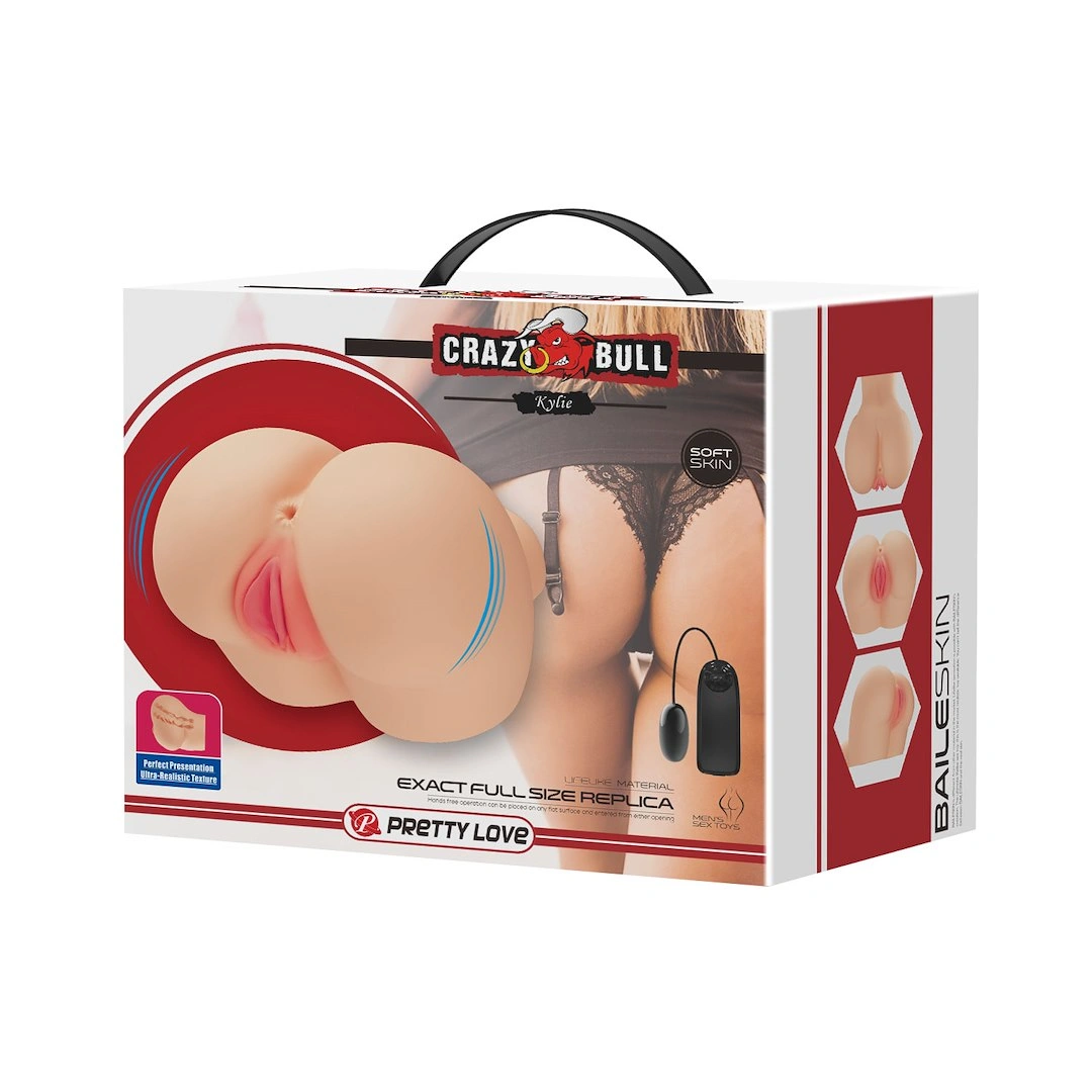 Masturbator Vagina&Anus Crazy Bull Kylie, Multispeed, Soft Skin, Natural, 840 gr, #11, Erotic24.ro