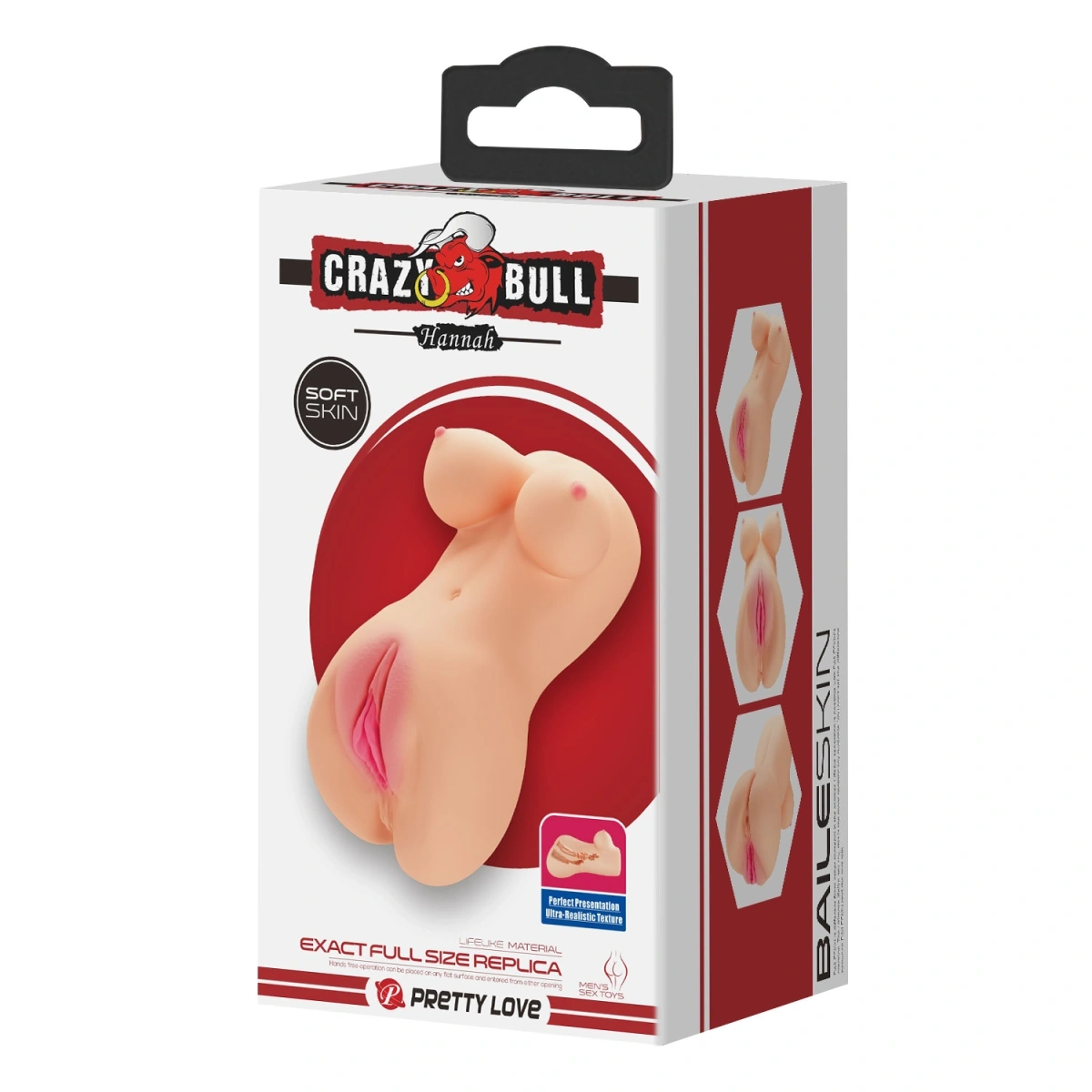 Masturbator Pussy&Anus Crazy Bull Hannah, TPE, Natural, 16.5 cm, #8, Erotic24.ro