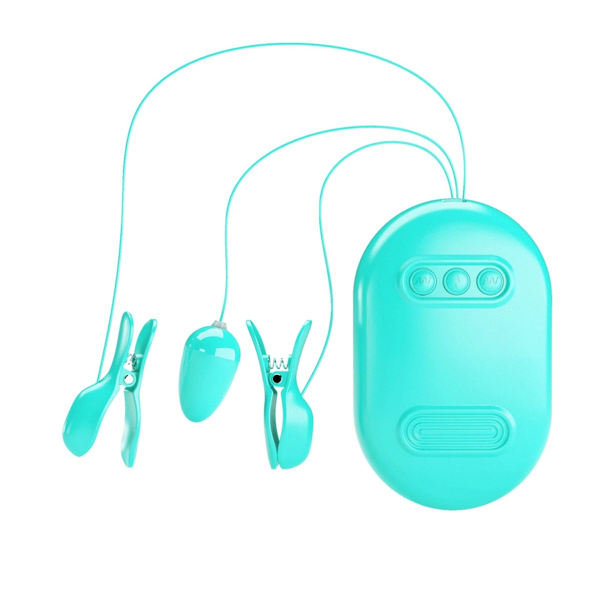 Clame pentru Sfarcuri Surprise Box, 7 Moduri Vibratii, 3 Moduri Electrostimulare, USB, Verde