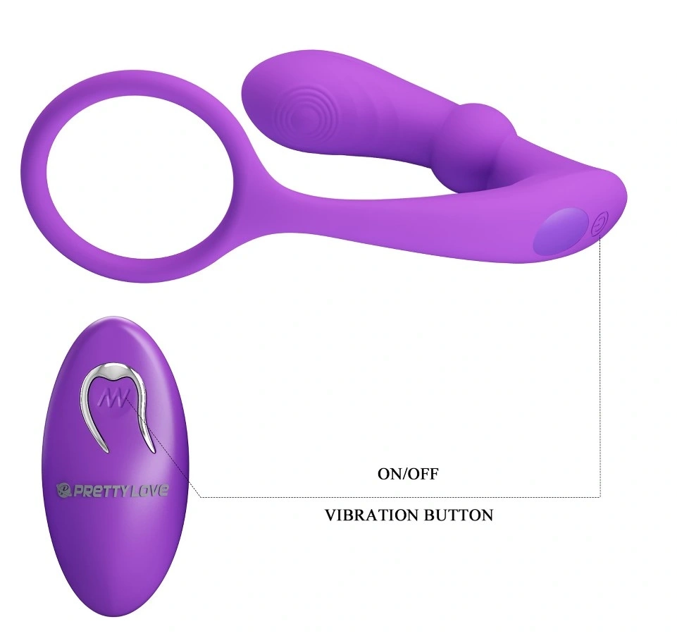 Vibrator Anal cu Inel de Penis Warren, Remote Control, 12 Moduri Vibratii, 12 Moduri Tapare, Silicon, USB, 10.1 cm, #6, Erotic24.ro
