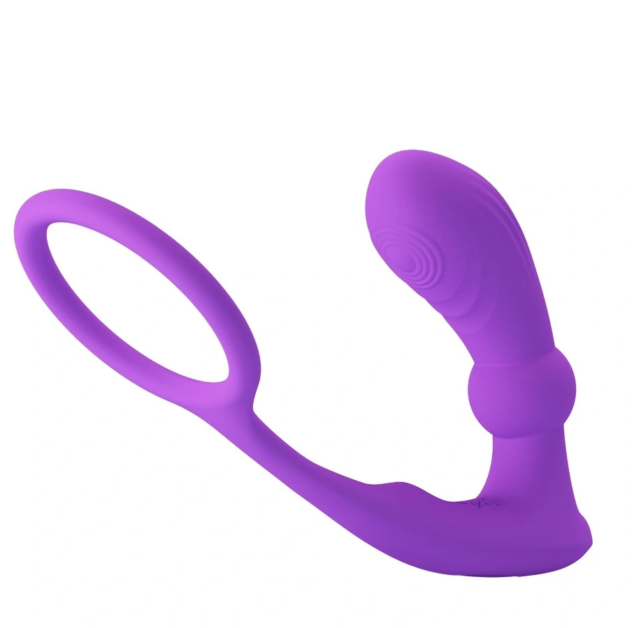 Vibrator Anal cu Inel de Penis Warren, Remote Control, 12 Moduri Vibratii, 12 Moduri Tapare, Silicon, USB, 10.1 cm, #2, Erotic24.ro