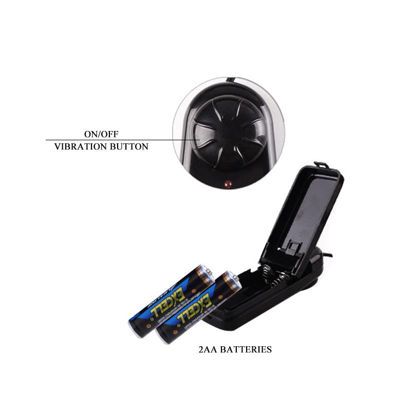 Strap-On Hollow Ultra Passionate Harness, Multispeed, TPR, Natural, 15.5 cm, #5, Erotic24.ro