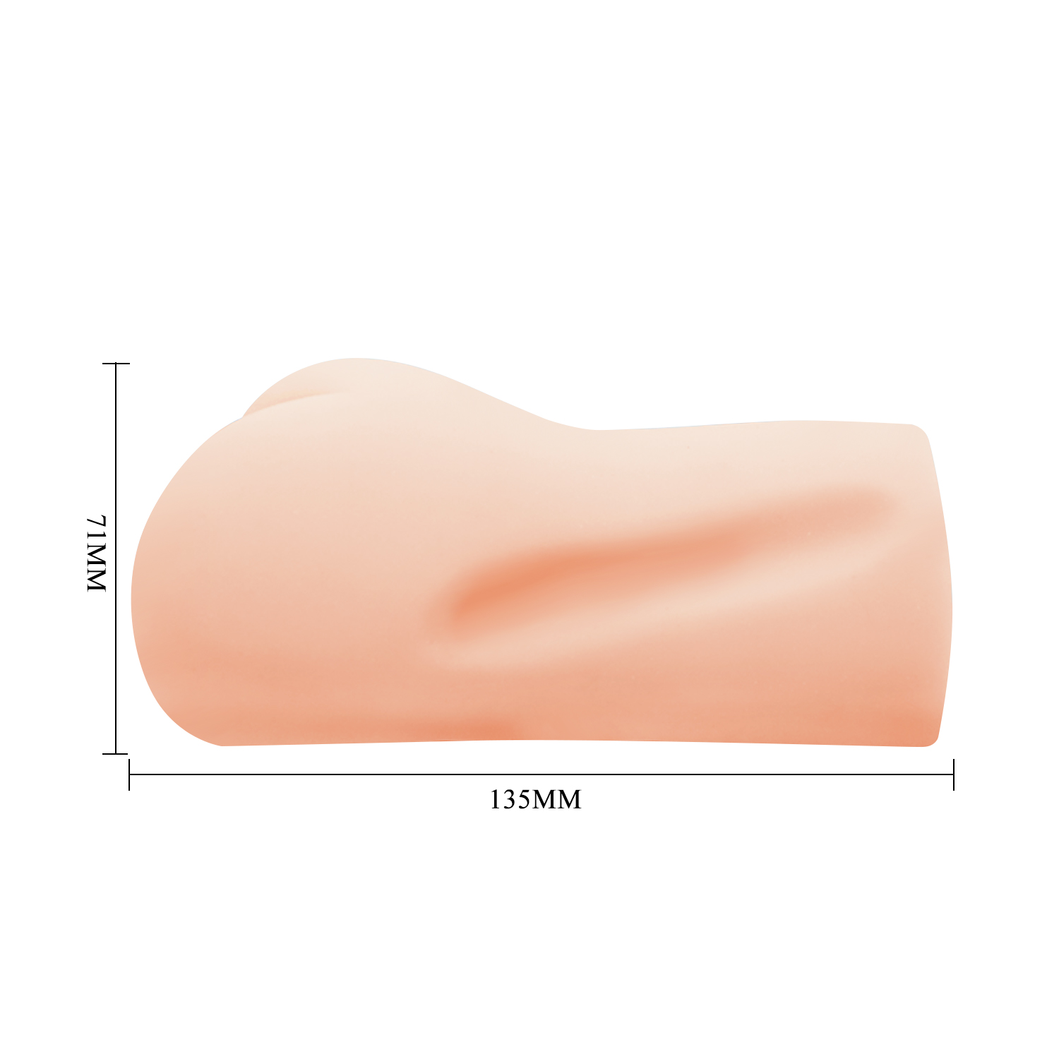 Masturbator Crazy Bull Life-like Ass, TPR, Natural, 13.5 cm, #5, Erotic24.ro