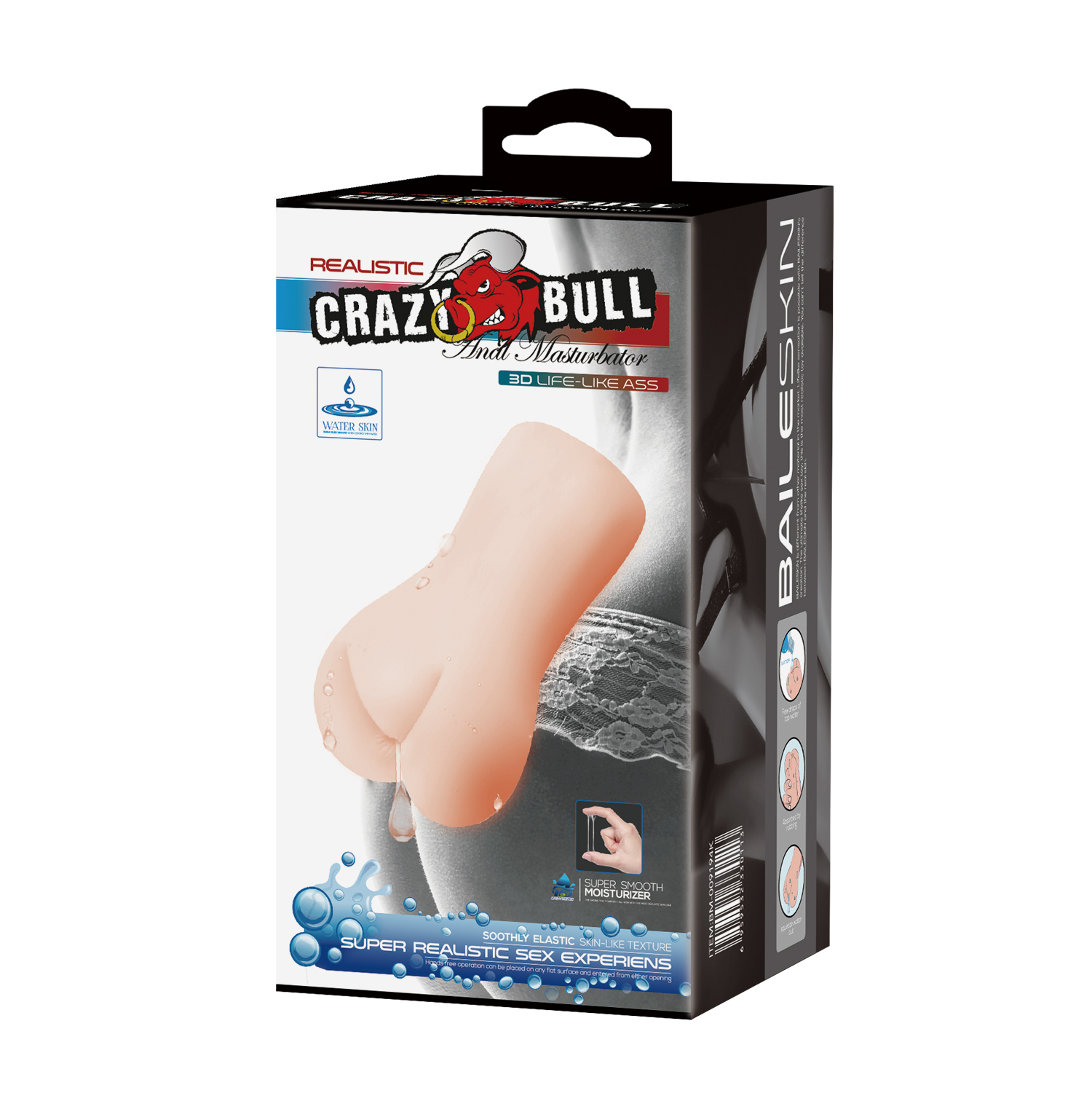 Masturbator Crazy Bull Life-like Ass, TPR, Natural, 13.5 cm, #7, Erotic24.ro