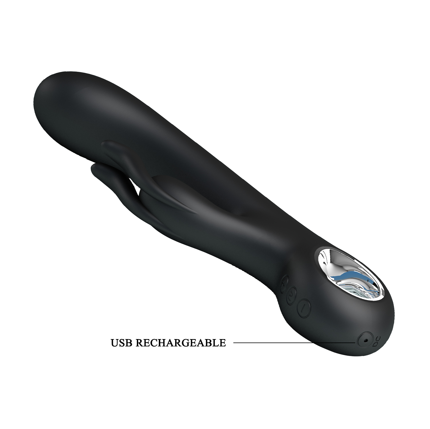 Vibrator Pretty Love Carina, 7 Moduri Vibratii, Silicon, USB, Negru, 19 cm, Nr. 7, Erotic24.ro