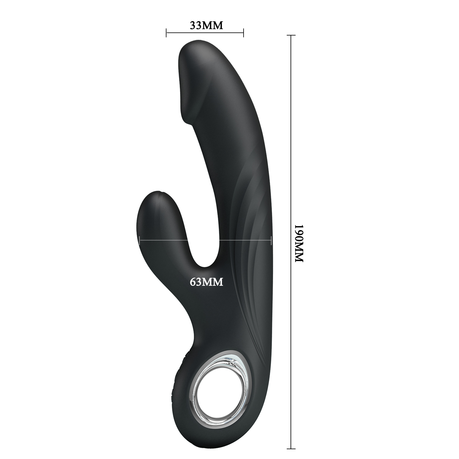 Vibrator Pretty Love Selene, 7 Moduri Vibratii, 5 Intensitati, Silicon, USB, Negru, 19 cm, #7, Erotic24.ro