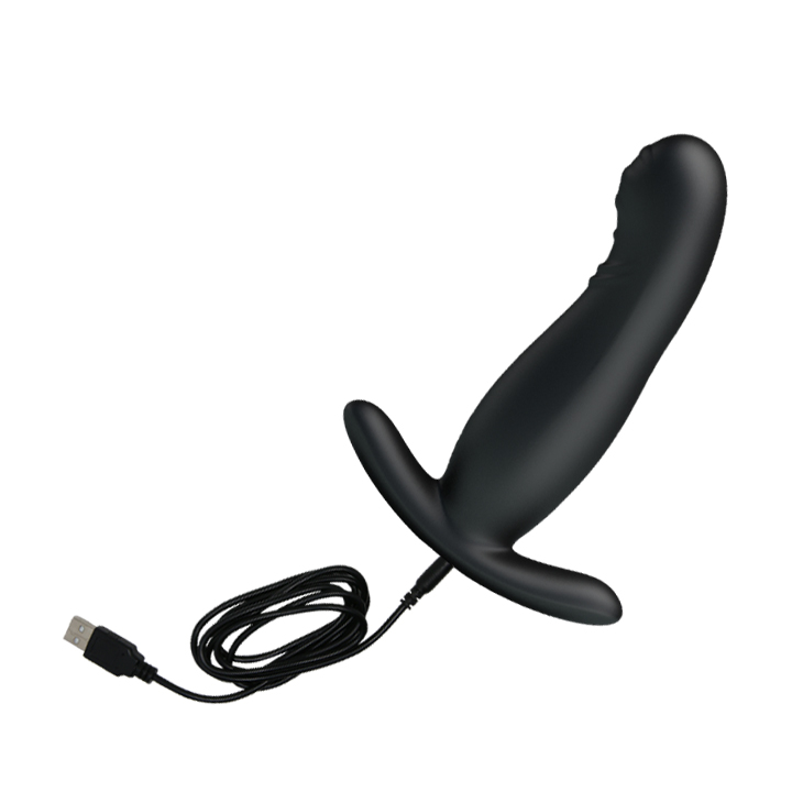 Stimulator Prostata, 7 ModuriVibratii, 4 Miscari Bile, Silicon, USB, Negru, Nr. 5, Erotic24.ro