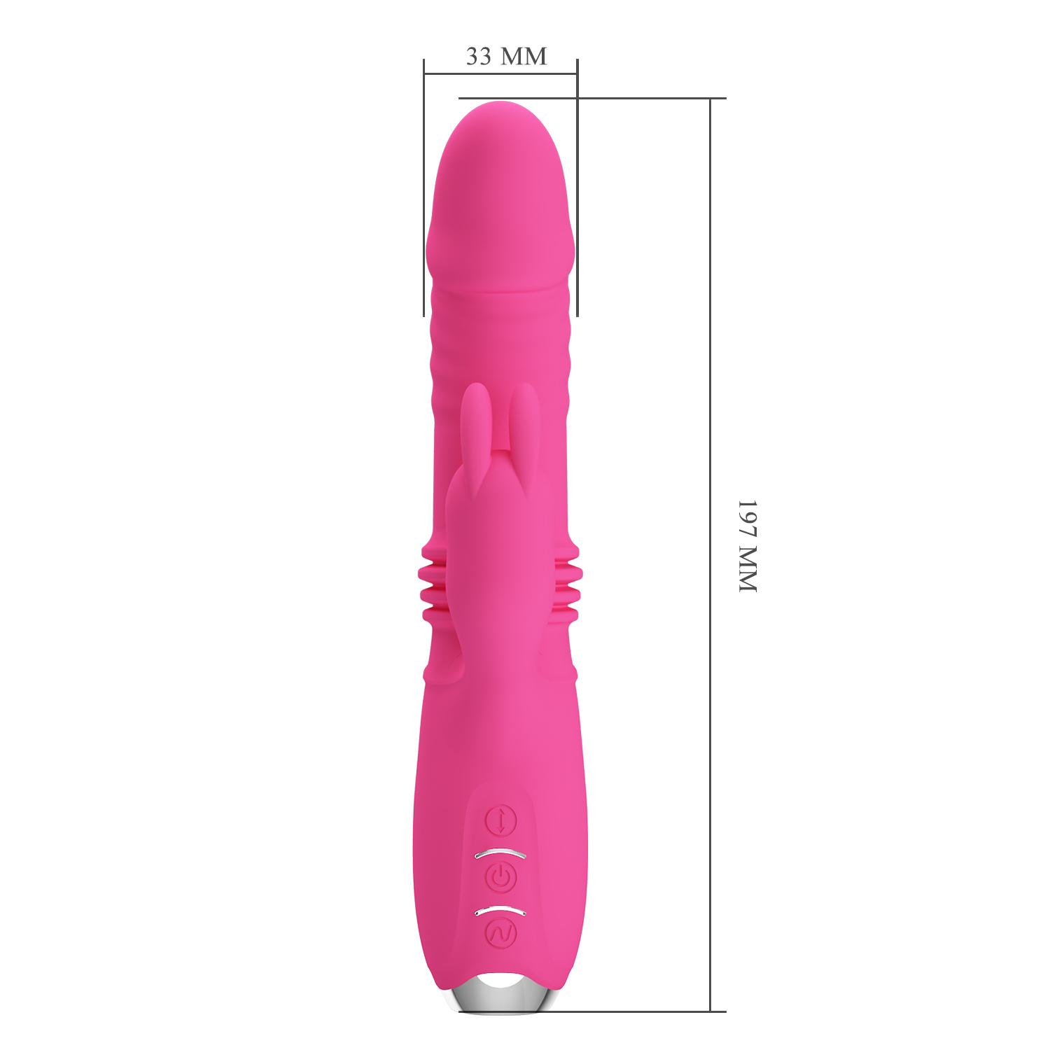 Vibrator Pretty Love Dorothy, 12 Moduri Vibratii, 3 Moduri Thrusting, Silicon, USB, Roz, 19.7 cm, #7, Erotic24.ro